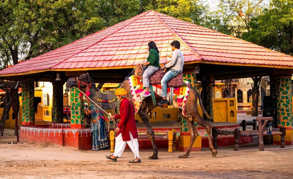 Camel Ride chokhi dhani jaipur