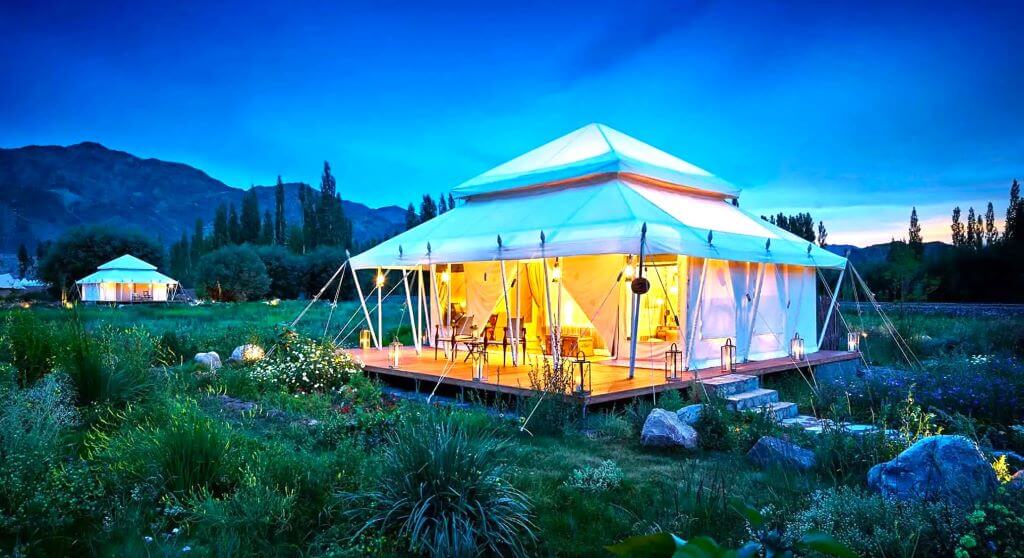 luxury camping spots in india