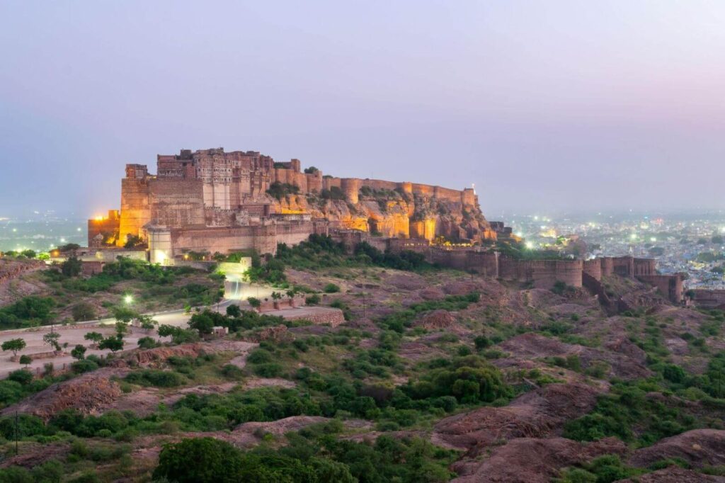Jodhpur fort on a sunset