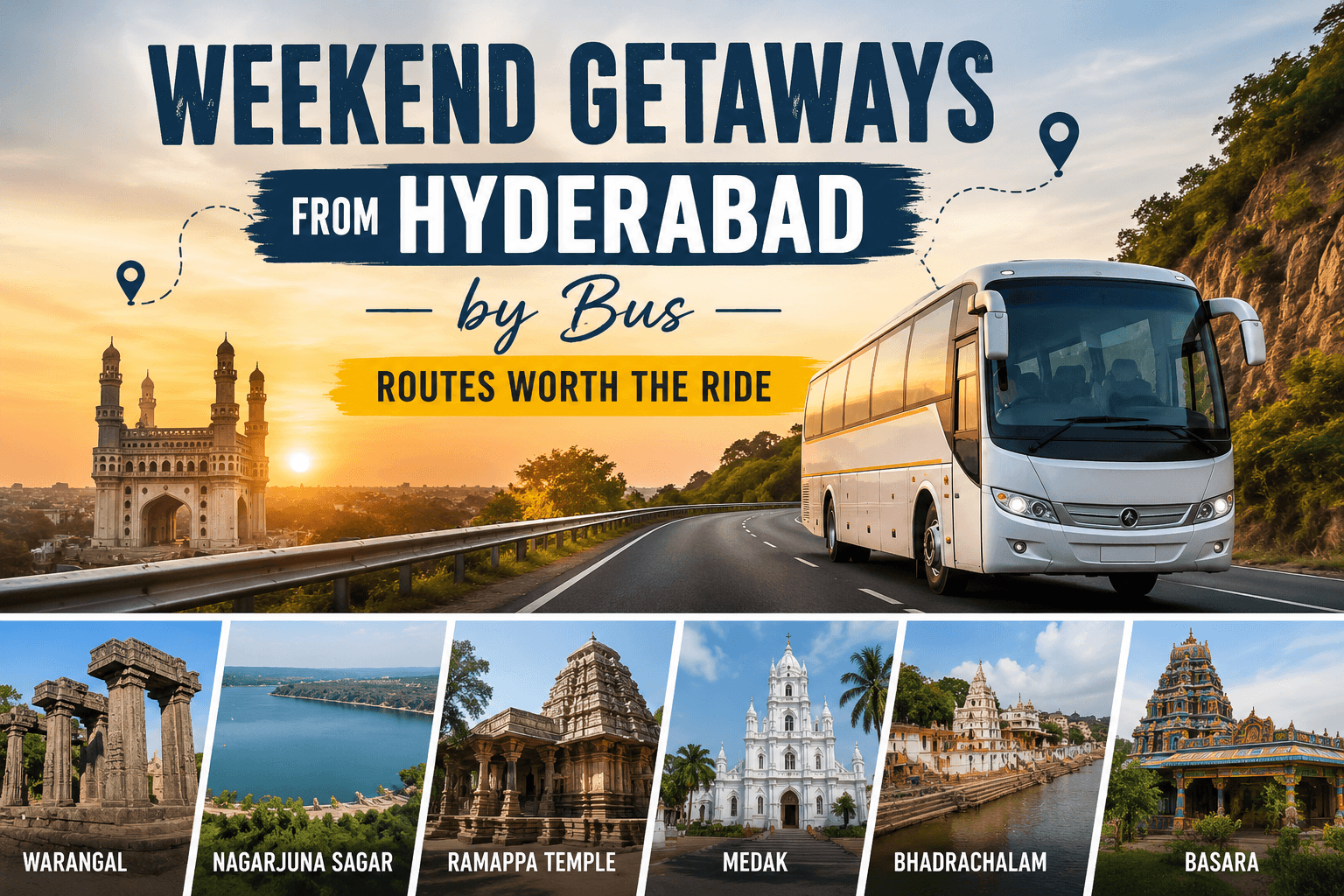 Weekend Getaways From Hyderabad by Bus: Routes Worth the Ride