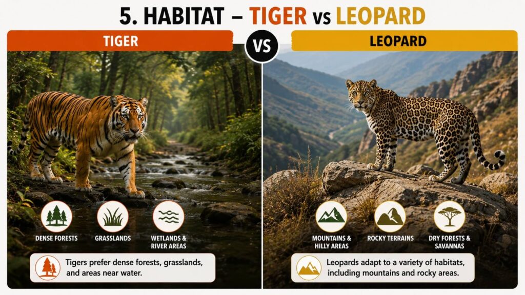 Habitat – Tiger vs Leopard