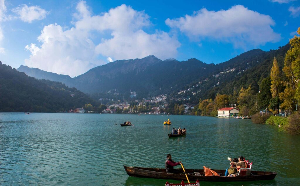 Nainital — Naini Lake with surrounding hills
